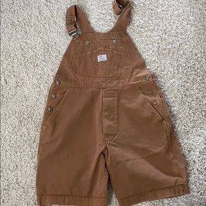 Gap brown overalls longer Bermuda short size M